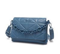 Miss Lulu Small Crossbody Bags for Women, Soft Classic Quilted Handbags with Wide Strap PU Leather Waterproof Cell Phone Shouderbag as Girl Gift (Classic Blue)