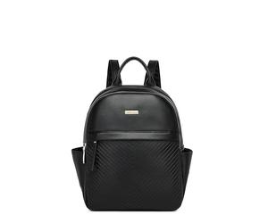 Miss Lulu Stylish Backpack Womens, Waterproof Women's Backpack Bag | PU Leather, with Detachable Bow Charm, for Work, Study, Travel and Shopping