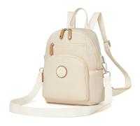 Miss Lulu Stylish & Lightweight Women’s Casual Backpack - Laptop Rucksack with Multiple Pockets | Perfect for Work, Uni & Everyday Use (Beige)