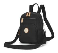 Miss Lulu Stylish & Lightweight Women’s Casual Backpack - Laptop Rucksack with Multiple Pockets | Perfect for Work, Uni & Everyday Use (Black)