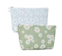 Miss Lulu Toiletry Bag 2 - Piece Set Makeup Bag Cosmetic Bag Storage Travel Wash Organizer SBS Zipper Pouch for Women