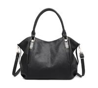 Miss Lulu Women's Large Tote Bag, Elegant Handbag, Large Shoulder Bag for Commute, Travel, and Shopping (Black)