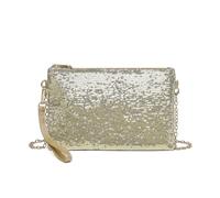 Miss Lulu Damen Fashion Sequin Mini Clutch, Women's Small Crossbody Bag for Weddings, Dates, and Various Occasions (Gold)