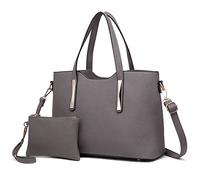 Miss Lulu Women Handbag Fashion Ladies Bag Pu Saffiano Leather Top Handle Bags 2 Pieces Tote Shoulder Handbags for Women