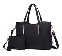 Miss Lulu Women Handbag Fashion Ladies Bag Pu Saffiano Leather Top Handle Bags 2 Pieces Tote Shoulder Handbags for Women