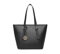 Miss Lulu Women Large Tote Handbag Top-handle Shopper Bag Ladies Shoulder Bag with Adjustable Strap for Office, School and Date (Black)