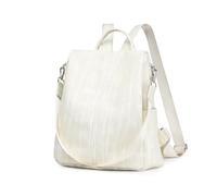 Miss Lulu Women Travel Backpack Small Rucksack Anti-theft Nylon Travel Backpack Purses Ladies Design Handbag Girls Waterproof Shoulder Bag for School Cyclism (BEIGE)
