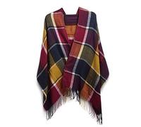Miss Lulu Women Winter Scarves - Soft Tartan Shawls, Long Warm Wraps, Wool Spinning, Tassel Scarf, Cashmere Feel, Christmas Gifts for Women (Purple)