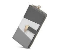 Miss Lulu Women's Classic Long Zip Wallet Multi-Card Slots Faux Leather