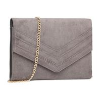 Miss Lulu Women's Clutch Evening Bag, Wedding Handbag with Detachable Chain Strap, Shoulder & Crossbody Option