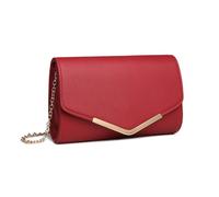 Miss Lulu Women's Clutches - Suede Clutch Bag with Chain - Elegant Evening Bags for Weddings and Evenings