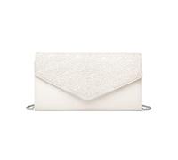 Miss Lulu Women's Clutches Floral Lace Handbag Evening Wedding Bag Ladies Shoulder Purse Crossbody Bag with Detachable Strap (White)