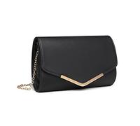 Miss Lulu Women's Clutches Handbag Faux Leather Evening Wedding Bag Ladies Shoulder Purse Crossbody Bag with Detachable Strap