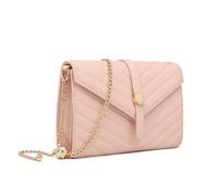 Miss Lulu Women's Clutches Wedding Bag Ladies Evening Shoulder Bags (3-2 Pink)