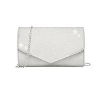 Miss Lulu Women's Elegant Chain Clutch Bag - Sparkling Rhinestone Evening Handbag for Weddings, Parties & Banquets