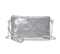Miss Lulu Women's Fashion Sequin Bag Mini Clutch Small Ladies Chain Bag Shoulder Bag for Weddings, Dates and Various Occasions with Gold Chain