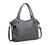 Miss Lulu Women's Large Tote Bag, Elegant Handbag, Large Shoulder Bag for Commute, Travel, and Shopping (Deep Grey)