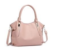 Miss Lulu Women's Large Tote Bag, Elegant Handbag, Large Shoulder Bag for Commute, Travel, and Shopping (Nude)