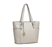 Miss Lulu Women's Large Tote Bag with Zip Closure - Top Handle Handbag for School, Work, Travel