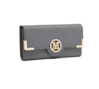 Miss Lulu Women's Long Purse, Faux Leather Wallet with 15 Card Slots
