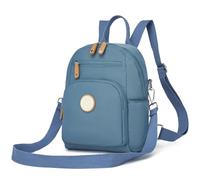 Miss Lulu Women's Medium Backpack, Anti-Theft Waterproof 8 Pockets, Backpacks Adjustable Shoulder Strap for Single/Double Shoulder, Travel and Tourism, blue, M, Casual
