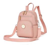 Miss Lulu Women's Medium Backpack, Anti-Theft Waterproof 8 Pockets, Backpacks Adjustable Shoulder Strap for Single/Double Shoulder, Travel and Tourism, pink, M, Casual