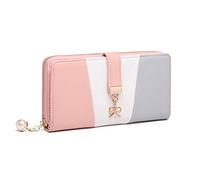 Miss Lulu Womens Purse Chic Tri-Colour Long Wallet Clutch for Ladies