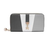 Miss Lulu Womens Purse Chic Tri-Colour Long Wallet Clutch for Ladies