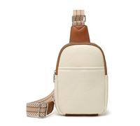 Miss Lulu Women's Sling Bag, PU Crossbody Chest Bag with Guitar Strap | Lightweight Everyday Design with Adjustable Strap, Multiple Pockets for Travel, Walking and Outdoor Activities