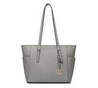 Miss Lulu Women's Tote Bag - Waterproof 15" Laptop Bag for Work, Large Capacity Travel Handbag (Grey)