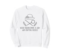 Miss Marple Never underestimate a lady black and white Sweatshirt