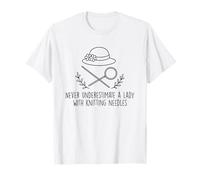Miss Marple Never Underestimate a Lady Black and White T-Shirt