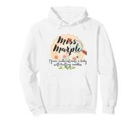 Miss Marple Never underestimate a lady with knitting Needles Pullover Hoodie