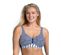 Miss Mary of Sweden Azur Women’s Supportive Non-Wired Bikini Bra with Pattern Blue