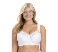 Miss Mary of Sweden Breeze Non-Wired Bra - Soft Lace, Lightweight, Full Coverage 40DD White