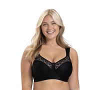 Miss Mary of Sweden Breeze Non-Wired Bra - Soft Lace, Lightweight, Full Coverage 44DD Black