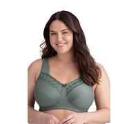 Miss Mary of Sweden Broderie Anglaise Women's Non-Wired Comfort Cotton Bra Green 40F