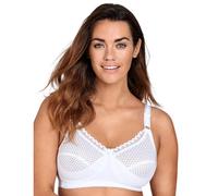 Miss Mary of Sweden Cotton Dots Womens Non-Wired Supportive Bra with Pattern White