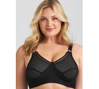 Miss Mary of Sweden Cotton Dots Womens Non-Wired Supportive Bra with Pattern Black