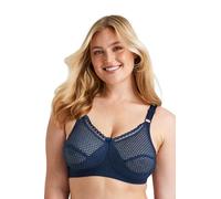 Miss Mary of Sweden Cotton Dots Womens Non-Wired Supportive Bra with Pattern 40G Black