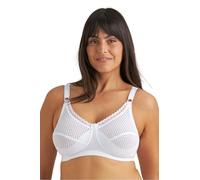 Miss Mary of Sweden Cotton Dots Womens Non-Wired Supportive Bra with Pattern White