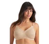 Miss Mary of Sweden Cotton Dots Women's Non-Wired Supportive Bra with Pattern Beige 46I