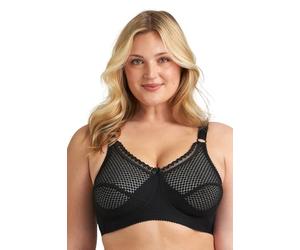 Miss Mary of Sweden Cotton Dots Women's Non-Wired Supportive Bra with Pattern Black 48I