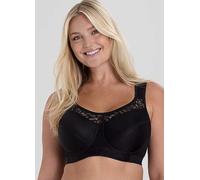Miss Mary of Sweden Cotton Simplex Underwired Bra - Ultimate Comfort with a Sporty Elegance 40DD Black