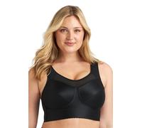 Miss Mary of Sweden Cotton Simplex Womens Non-Wired Low Impact Sports Bra 42C Black