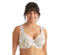 Miss Mary of Sweden Fauna Underwired Bra - Full Cup, Lace & Mesh, Extra Support & Lift 36D Champagne
