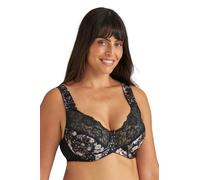 Miss Mary of Sweden Fauna Underwired Bra - Full Cup, Lace & Mesh, Extra Support & Lift 42B Black