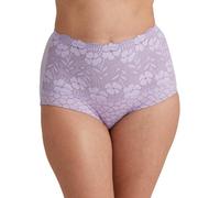 Miss Mary Of Sweden Jacquard & Lace Deep Brief - Lavender - M - 12