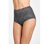 Miss Mary of Sweden Jacquard & Lace Panty Girdle Dark Grey