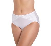 Miss Mary of Sweden Jacquard & Lace Panty - Soft Microfiber, Decorative Lace Front, Cotton Lined Gusset, Comfortable Everyday Brief
